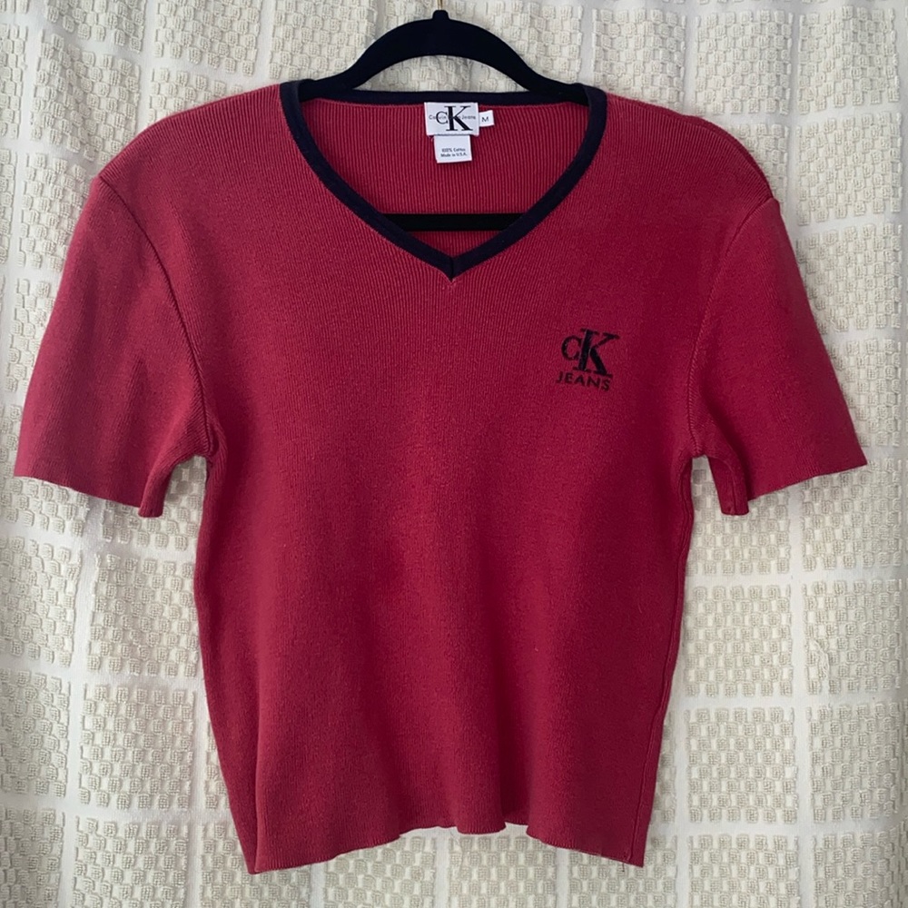 Vintage Calvin Klein Babydoll Crop Tshirt